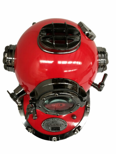US Navy Mark V Diving Helmet-Red